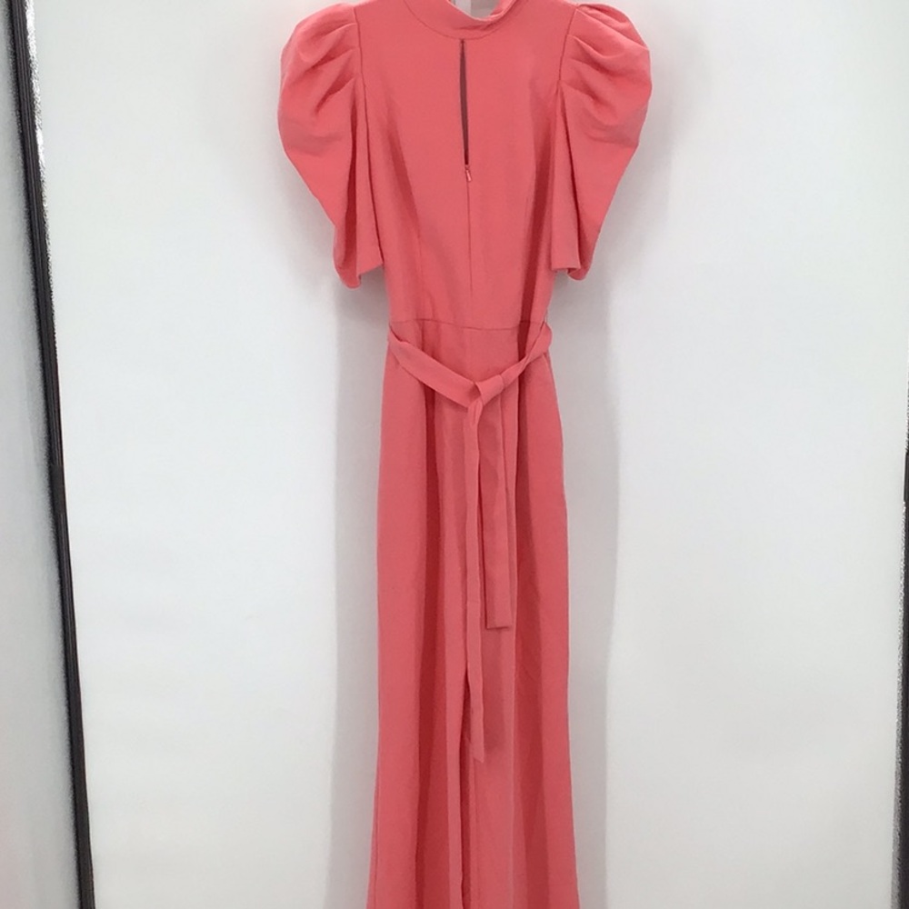 Black Halo Coral Jumpsuit with Puff Sleeves